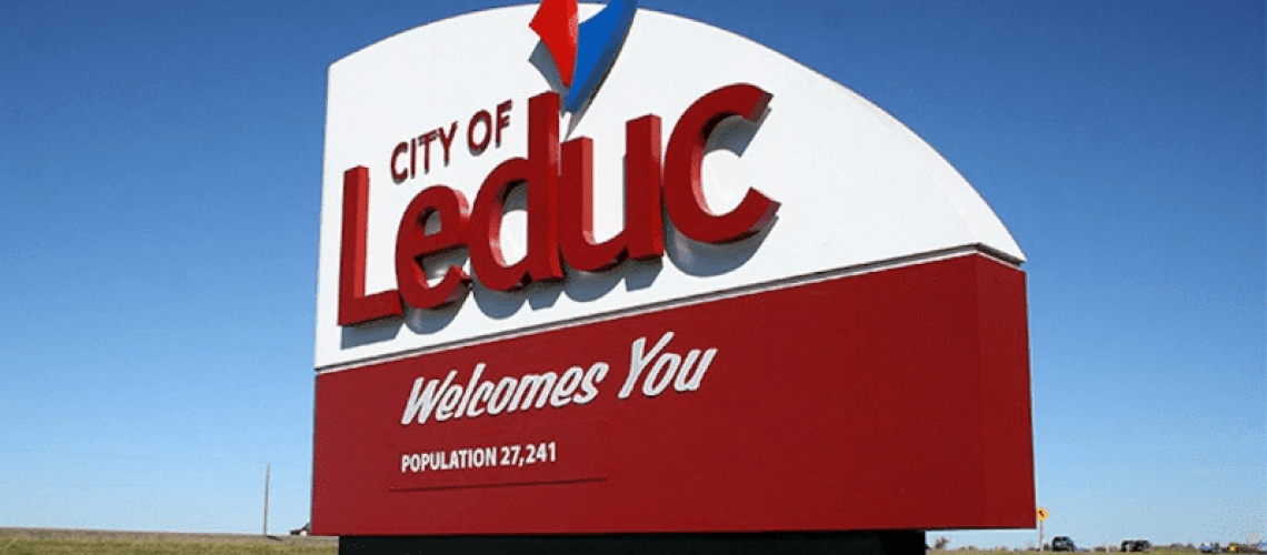 A-beautiful-marker-of-Leduc-City-welcoming-incoming-tourists-and-future-residents